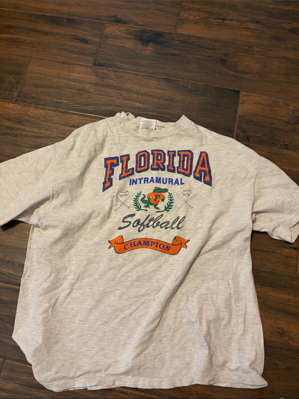 Florida Intramural Softball Champion Short Sleeve Tee - Gray